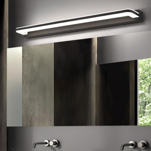 Apliques de pared LED modernos color plata con luz cálida de 40cm para baño e interior 6