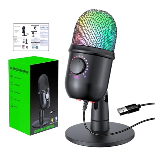 Microphone USB pour ordinateur et PC portable avec bouton de coupure du son