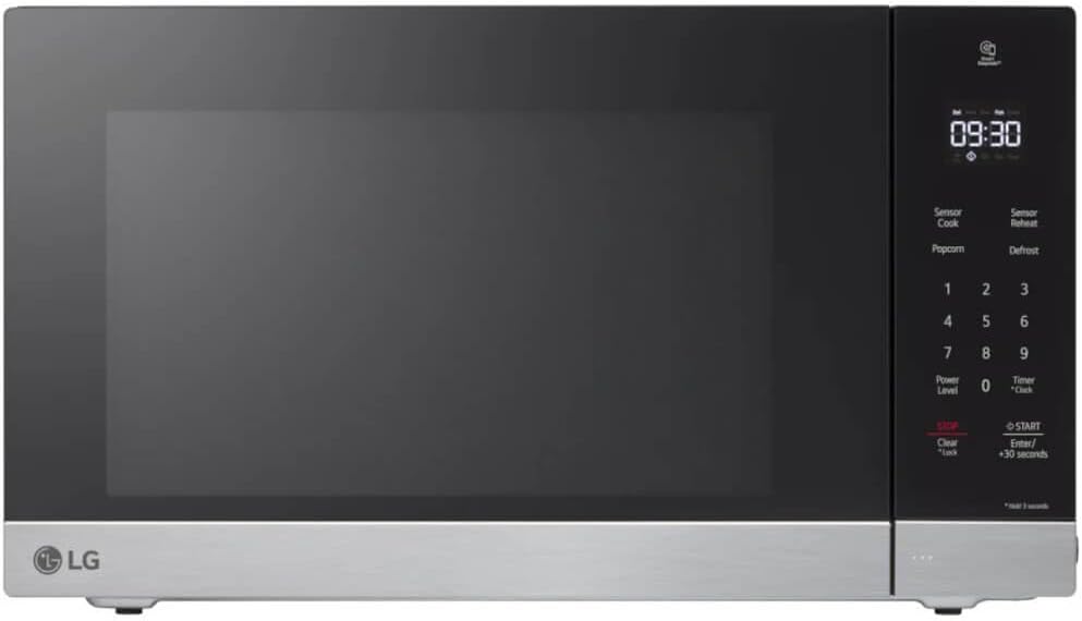 LG Countertop Microwave, 1.5 cu. ft., Stainless Steel, 21.44"x12.13"x16.19", Smart Inverter, Sensor Cooking, 1200 Watts