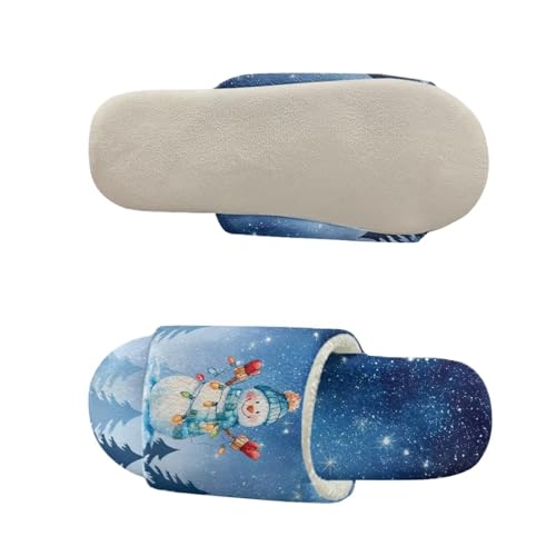 Forchrinse Christmas House Slippers for Women Men Open Toe Indoor Slippers Washable Reusable Spa Hotel Slipper4