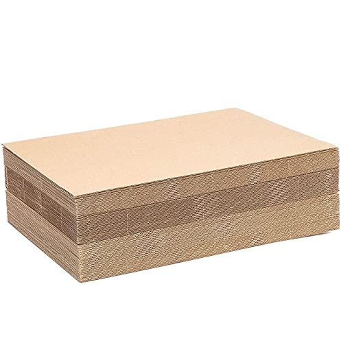 Image of Juvale Corrugated Cardboard Sheets - 11 x 14 in, Brown, 50 Pack - Packing Cardboard Sheets & Backing for Packaging & Art Projects