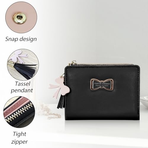 Women's Wallets, PU Leather Credit Card Holder Small Wallet for Women, Bifold Wallet with Zipper Cute Wallet for Travelling, Walking, Dating, Shopping3
