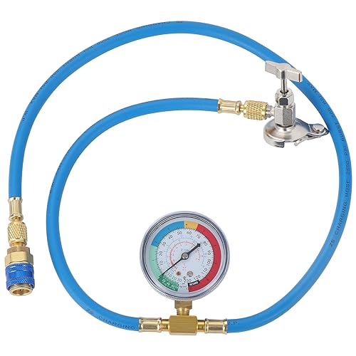 HSEAMALL R134A tubo di carica del refrigerante per auto, rubinetto universale rimovibile della...