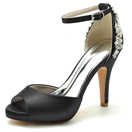 Chaussures de mariage à plateforme en satin pour soirée de gala