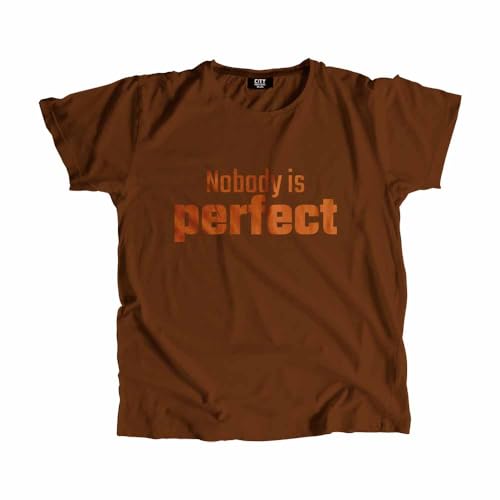 T-shirt Nobody is Perfect marron vêtement unisexe mode homme et femme tendance