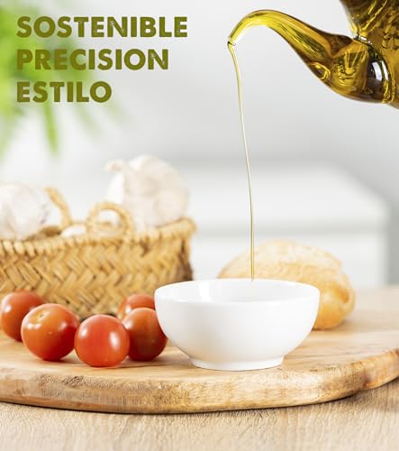 Miniatura 2 de Viste-Lo Aceitera De Cocina. Antigoteo Cristal Vinagrera Vidrio Dispensador De Aceite Antimanchas: Aceitera Antigoteo Semiartesanal Rellenable Botella Cristal Aceite Aceiteras Para Cocina 1000 Ml