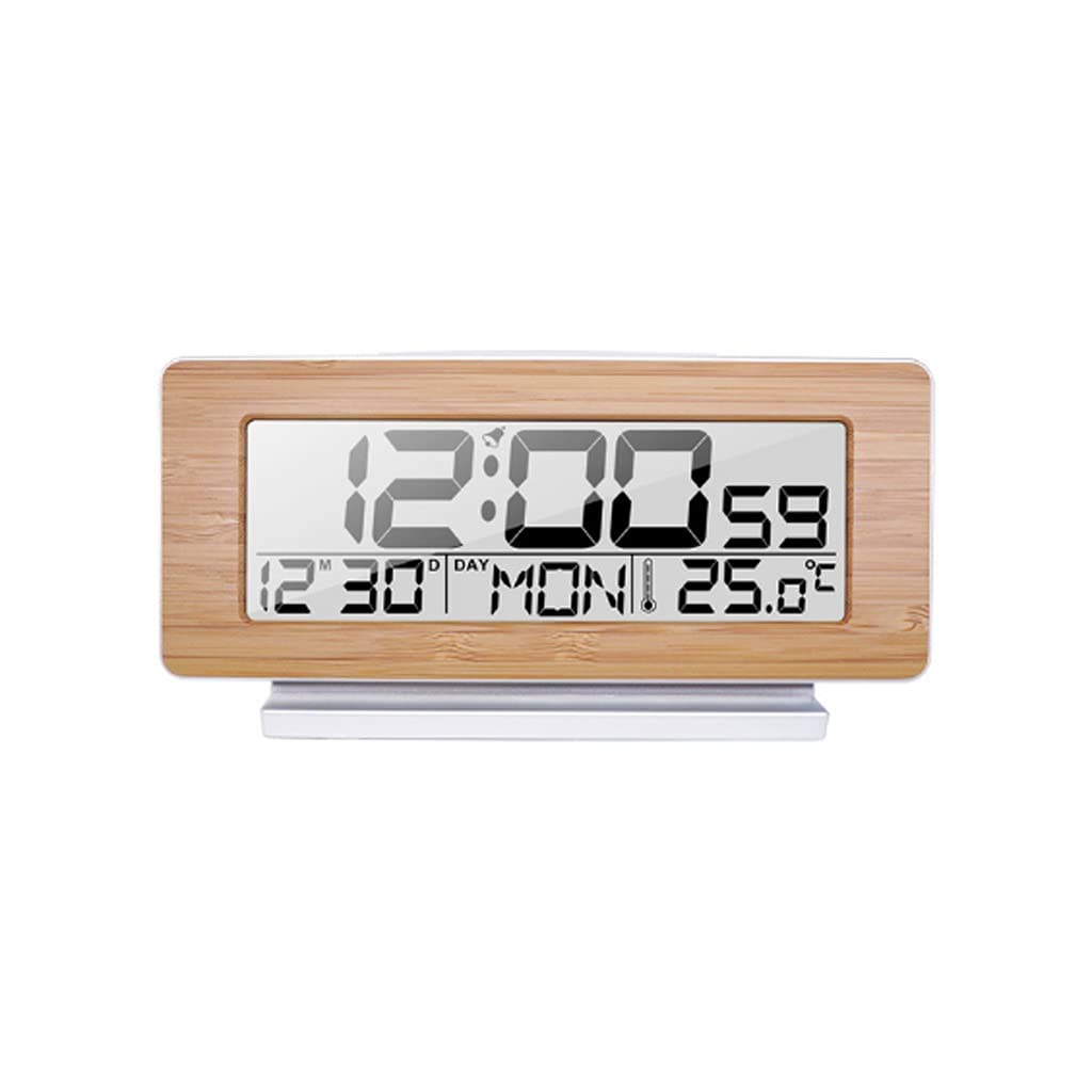 Sveglia Digitale LED Elettronico 12H/24H Sveglia e Funzione Snooze Termometro Retroilluminazione Orologi da Tavolo da Tavolo (Colore : D)