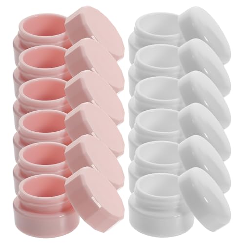 ROMISBABA 12 Tarros Vacíos Rellenables para Cosméticos de Plástico Pp, Envases para Crema y Loción de 3g, a Prueba de Fugas, Ideales para Viaje y Uso en Casa