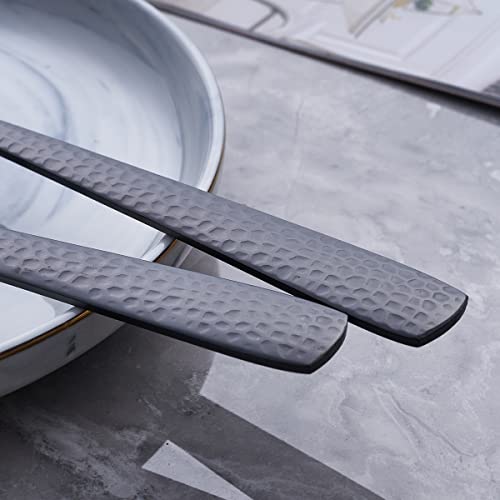 Fullyware Matte Black Serving Fork, 9.5-Inch Stainless Steel Large Serving Fork, Heavy Duty, Satin Finish, Set Of 3 #TOP4