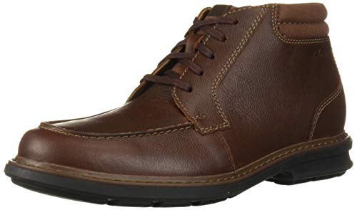Clarks Men's Rendell Rise Ankle Boot, Mahogany Leather, 130 M US