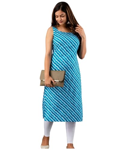 Image of Women's Straight Fit Printed Crepe Kurta, Casual Wear Kurti Design No 178