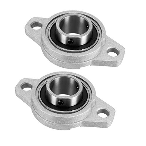 Roulement à semelle KFL005 de 25 mm en alliage de zinc avec vis de réglage pour guidage, 2pcs