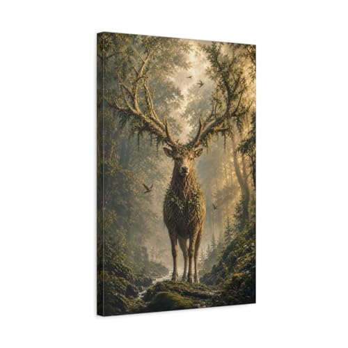 Décoration murale forêt de cerfs pour habiller un mur vide