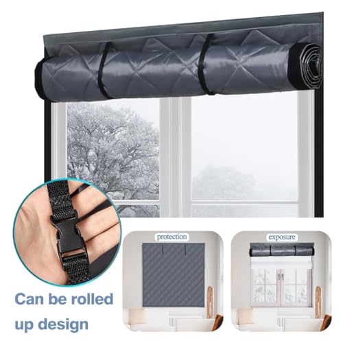 Image of Pet Room Window Insulation,61x70.8in Durable Cover,Chew Resistant Oxford Cloth,Temperature Regulation for Dog Rooms and Cat Enclosures
