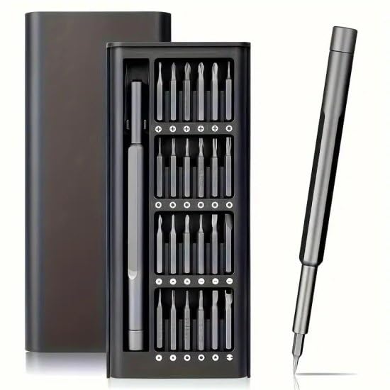 Image of 24 In 1 Mini Precision Screwdriver Set with Magnetic Head | Multi-purpose Alloy Bits for Mobile Phone, Tablet, PC & Household Repair Tool Kit