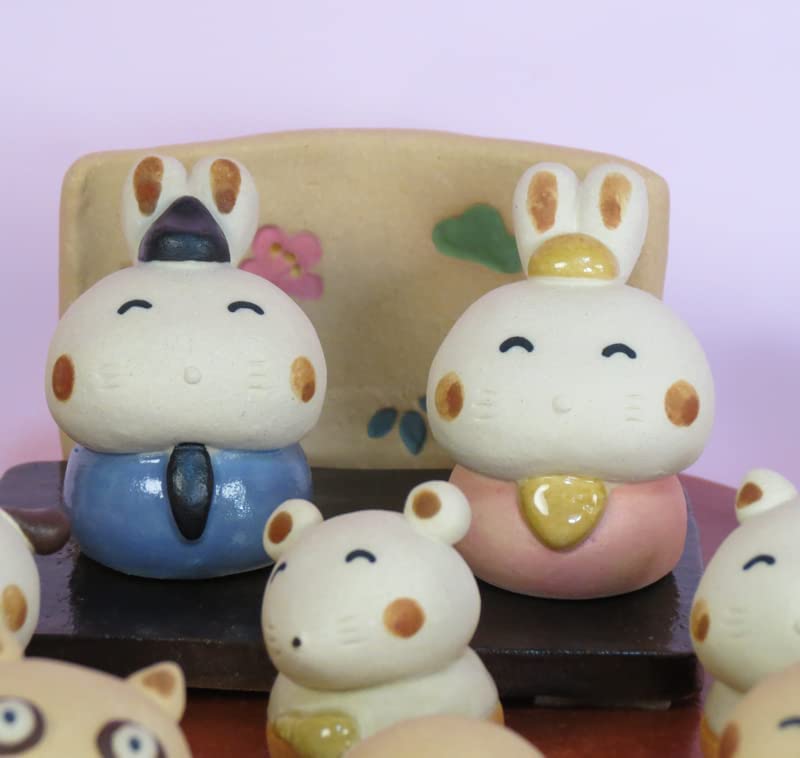 羽田桂子さん作品：ひな人形セット（陶器） 羽田桂子さん作品