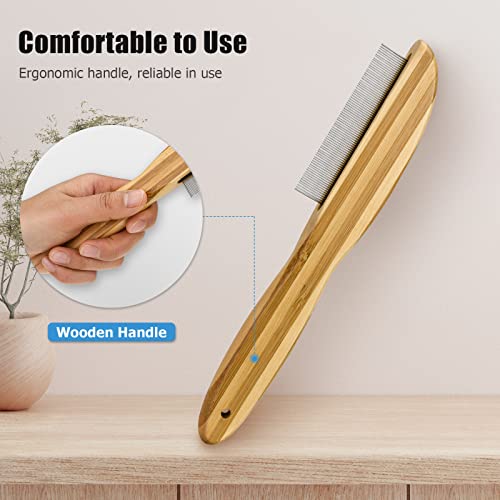 Dandruff-Comb-Stainless-Steel-Fine-Tooth-Comb-Wooden-Handle-Dandruff-Remover-Flea-Lice-Comb-Multifunction-Hair-Grooming-Brush-for-Kids-Adults-Pets-Dog - Cucciolini Doodles   Dandruff-Comb-Stainless-Steel-Fine-Tooth-Comb-Wooden-Handle-Dandruff-Remover-Flea-Lice-Comb-Multifunction-Hair-Grooming-Brush-for-Kids-Adults-Pets-Dog