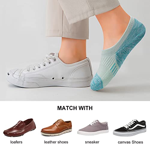 Image of Gonii Womens No Show Socks Athletic Ankle Socks Cushioned Running Low Cut | Breathable fabric, Reinforced toe heel, Thick sole pad, Anti-slip heel grip, Sweat-wicking, Anti-shrink, Sport & casual wear