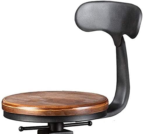 Miniatura 6 de Mesa de bar vintage de 42 pulgadas con juego de 2 taburetes de bar con respaldo (25-32 pulgadas de altura ajustable), estilo industrial de granja,