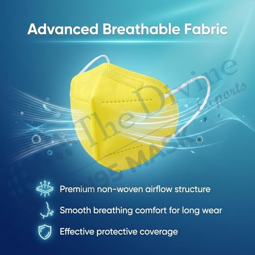 Image of Reusable & Washable Face Mask - Breathable Foldable Non-Woven Fabric Mask with Adjustable Ear Loops for Everyday Use, Comfortable Unisex Fit