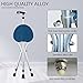 Yayayo Walking Cane with Seat Aluminum Alloy Portable LED Floding Chair for Seniors Adult Height Adjustable Heavy Stick Stool for Elderly Gift Blue