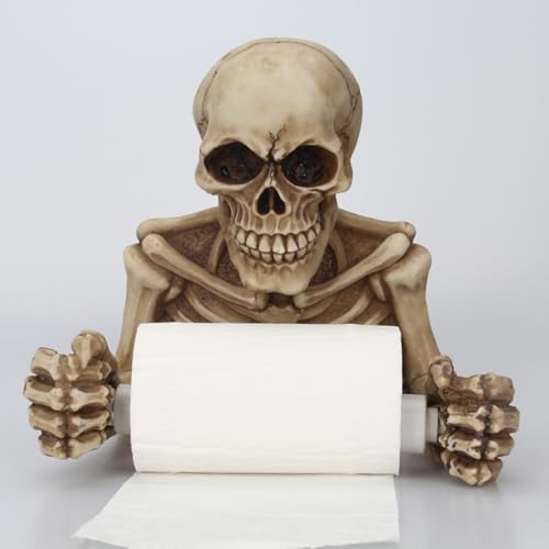 Portarrollos de calavera para decorar tu baño en Halloween 6
