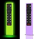 Silicone Protective Remote Cover for NVIDIA Shield TV Pro/4K HDR Remote Controller(Glow Gree+Purple) - 2 Pack