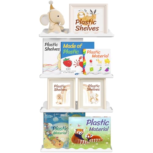 Lifewit Estantería Infantil 4 Blanco Paquetes, estantes flotantes de 15' (38 cm), para almacenar Libros y Juguetes en dormitorios o para decoración de salón