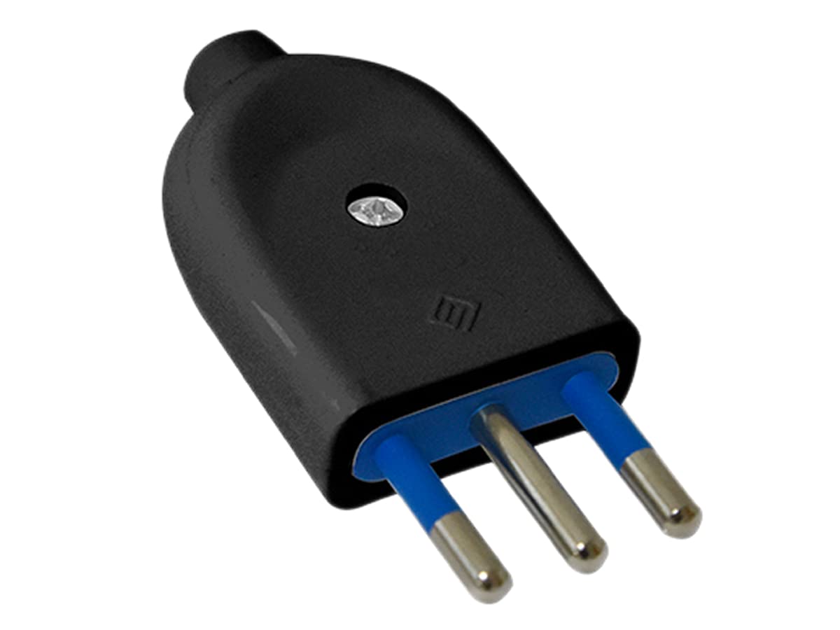 4 Spine Elettriche Italiane Piatte 10A - Bianche, 2P+T 250V Per Spazi Stretti