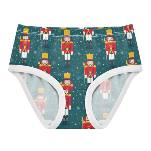 Joisal Christmas Nutcracker Navy Toddler Underwear Floral 2t Cotton Cute Panties Girl Artistic Briefs Kids Undies