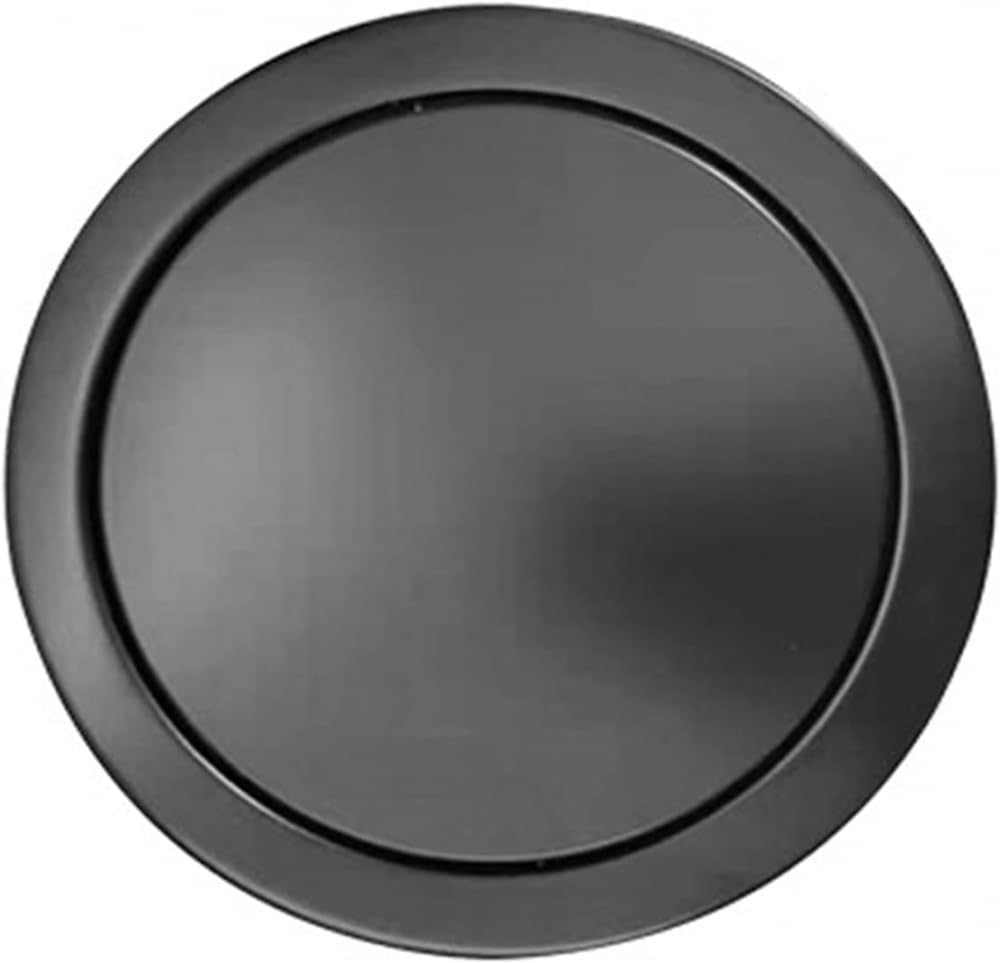 Recessed Trash Can Lid, Round Recessed Countertop Cover, Balance Swing Flap Garbage, Brushed Built-in Waste Chute
