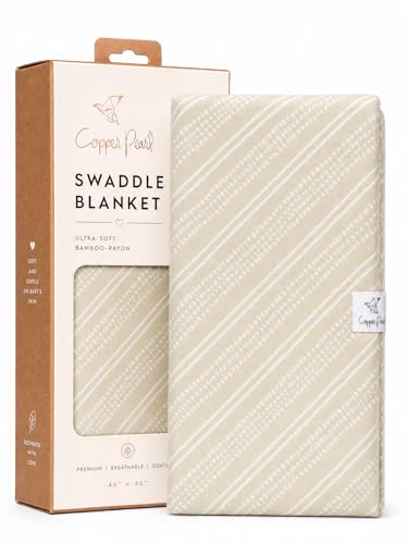 Image of Copper Pearl Swaddle Blankets for Newborns | Soft Stretchy Receiving Blankets for Boys and Girls | Large 46 x 46 Inch Baby Blankets | Lightweight and Breathable Swaddles | Clay