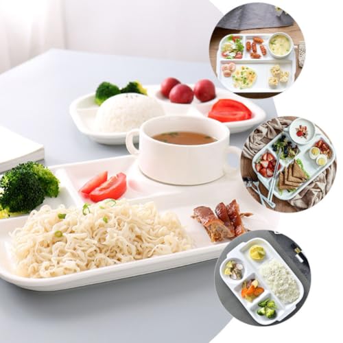 Assiette en céramique blanche réutilisable pour préserver le goût des aliments - 6