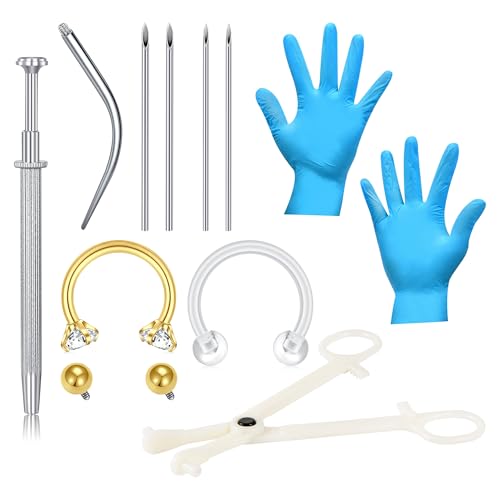 AVYRING Septum Piercing Kit with 16G 18G Piercing Needles Taper