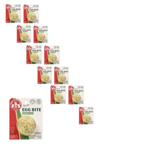 Three Little Pigs Sous Vide Egg Bite Spinach & Feta, 2.5OZ, 12 Pack