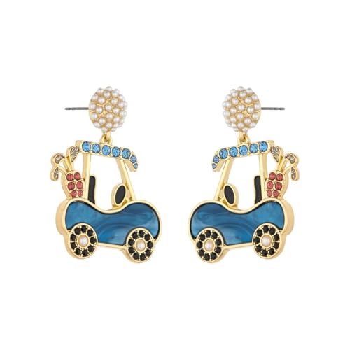 Firopia Sports Dangle Earrings for Women - Golf Cart Earrings