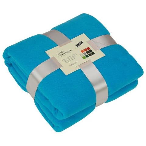 SUPERSOFT WARM FLEECE BLANKET THROW 130 X 170 cm - 11 GREAT COLOURS (TURQUOISE) Cover