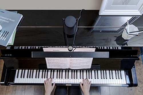BenQ PianoLight for Upright Pianos, 20.7", Wide Illumination for Keyboard & Sheet Music, 6 Color Modes & Dimmable, 360° Adjustable, Auto on/Off, Auto-Dimming, Piano Lamp with Eye Care Hood (Black)