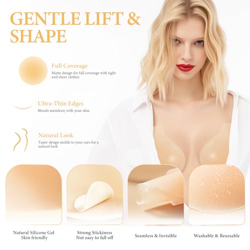 Sticky Bra Push Up,Adhesive Bras Backless Invisible Strapless Silicone Bras for Women4