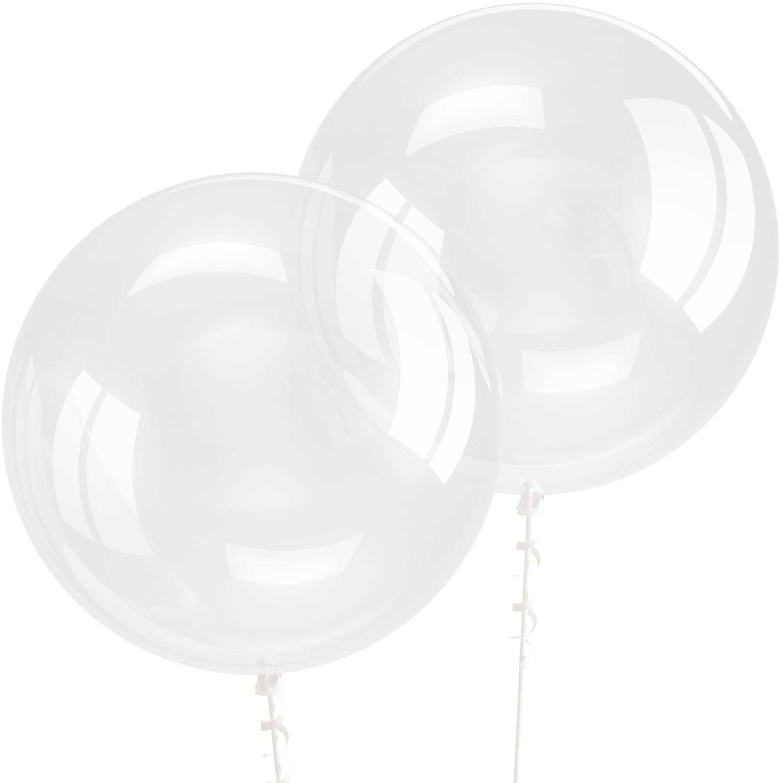 Bezente Pro Duralatex Clear Extra-Thick Balloons 12 Pack 24 inch