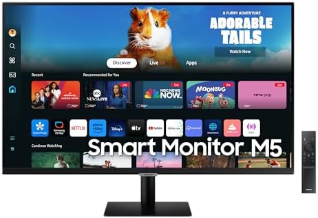 Samsung M5 LS27DM500EUXUF, 27" inç, UHD, 1920 x 1080, FullHD, 4ms 60Hz, HDR10, Akıllı Monitör