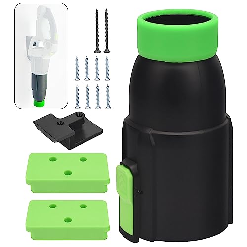 Car Drying Nozzle for EGO Power+ Leaf Blowers 530 575 580 615 650 765 Contain 1 Blower Wall Mount & 2 Mounts Battery Holders & Install Screw & Green Soft Silicone Band - 8 Inch