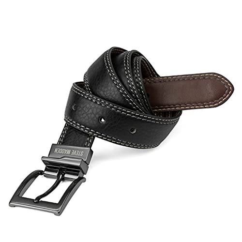 Image of Steve Madden Men's Reversible Men's Dress Casual Every Day Leather Belt