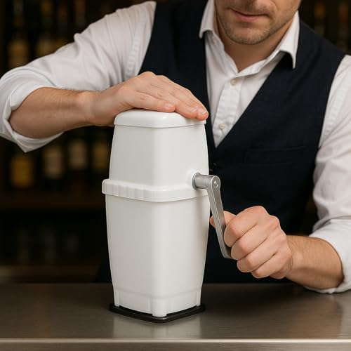 Broyeur à glace manuel BarBits avec base sous vide pour cocktails - 4