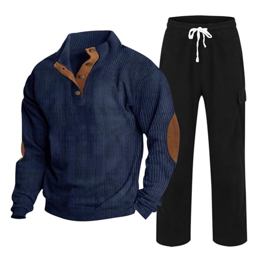 Survetement élégant homme coton ensemble sport chic pour hiver actif