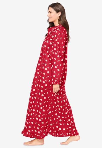 Only Necessities Plus Size Long Flannel Nightgown3