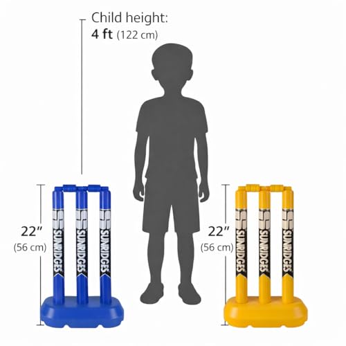 Jeu de cricket junior avec batte taille 3 et accessoires plastique SS My First Swing - 3