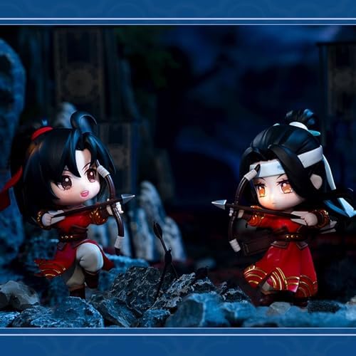 CALEMBOU Anime Figure Set: Cute Wei Wuxian & LAN Wangji Chibi Figures, PVC, Mo Dao Zu Shi Fans (WWX&LWJ-YJGQ-4PCS) - 2