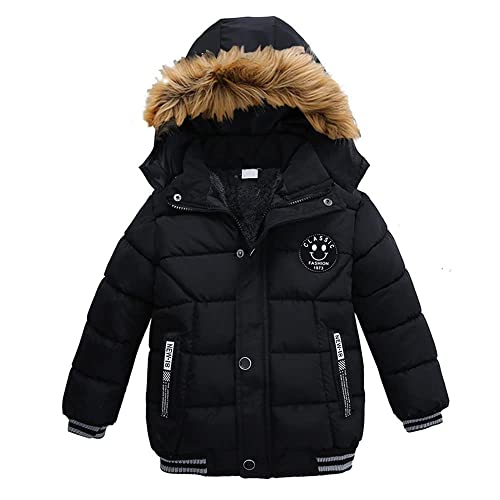 Lengender Blouson Manteau Fourrure Chaud Enfant Garçon Bébé Ski Vêtement Doudoune à Capuche Veste à Manches Longues Chaud 1-5 Ans (FR/ES, Âge, 5 ans,...