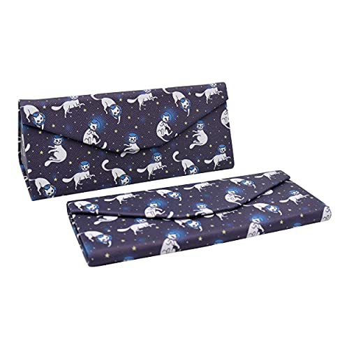 Image of Real Sic Glasses Case for Men and Women - Magnetic Folding Hard Shell Sunglass Holder - Inspired by Adorable Animals